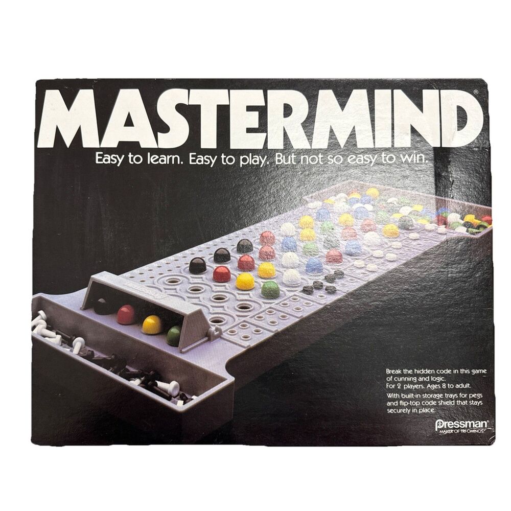 Mastermind Game Pressmen 1981 Vtg Strategy 2 Players 8+
